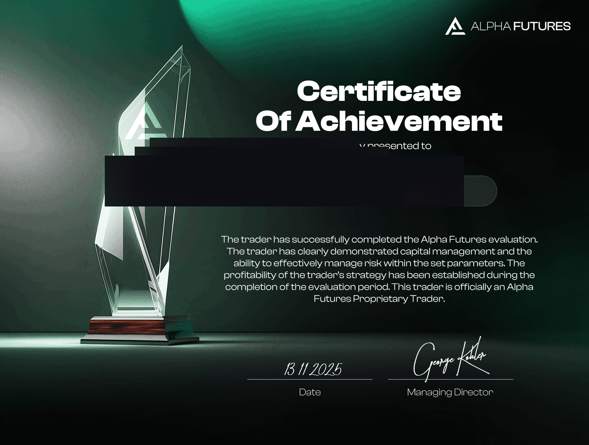 Alpha Futures — Passed